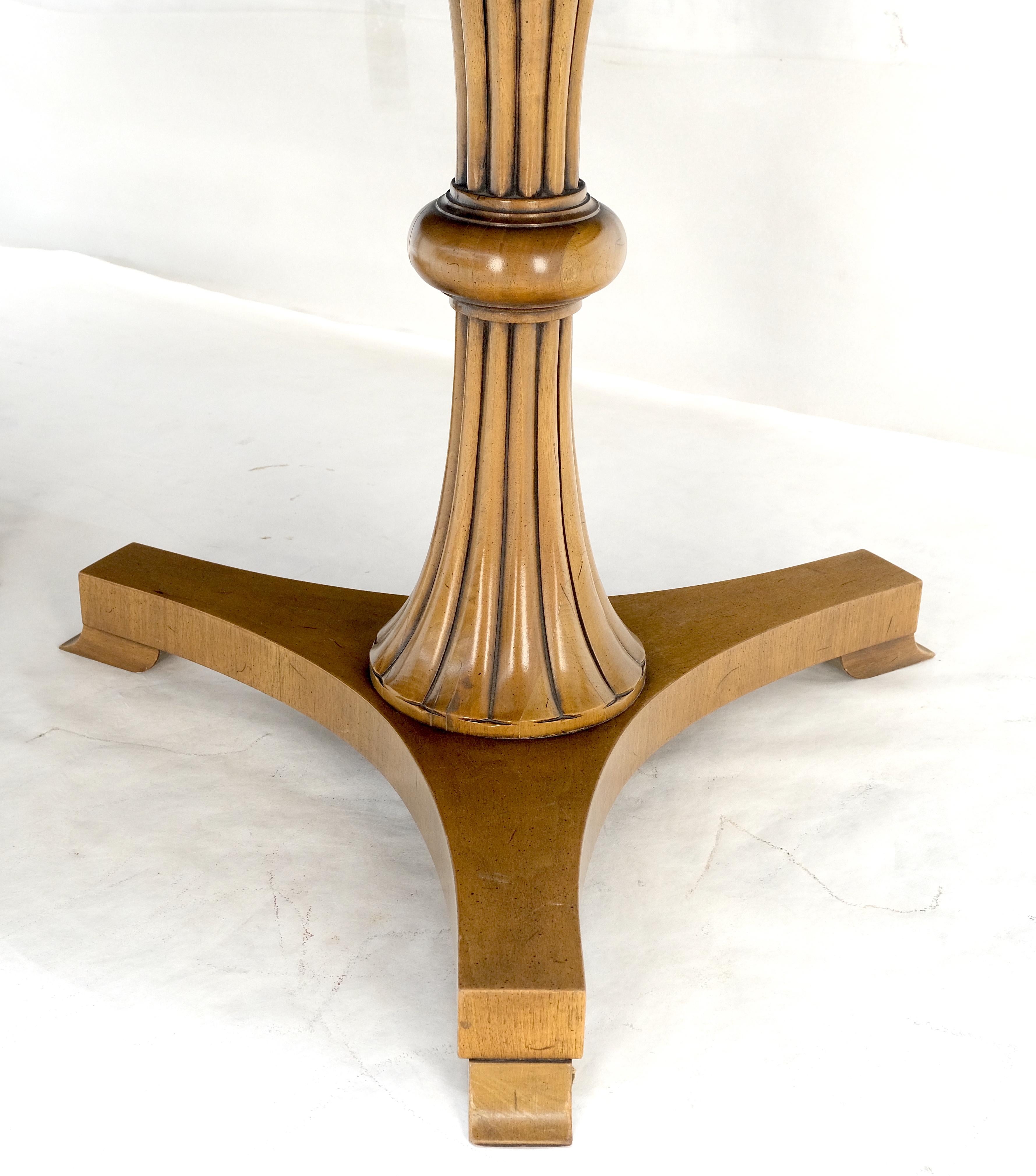 Carved Light American Walnut  Fluted Tripod Bases 2x17