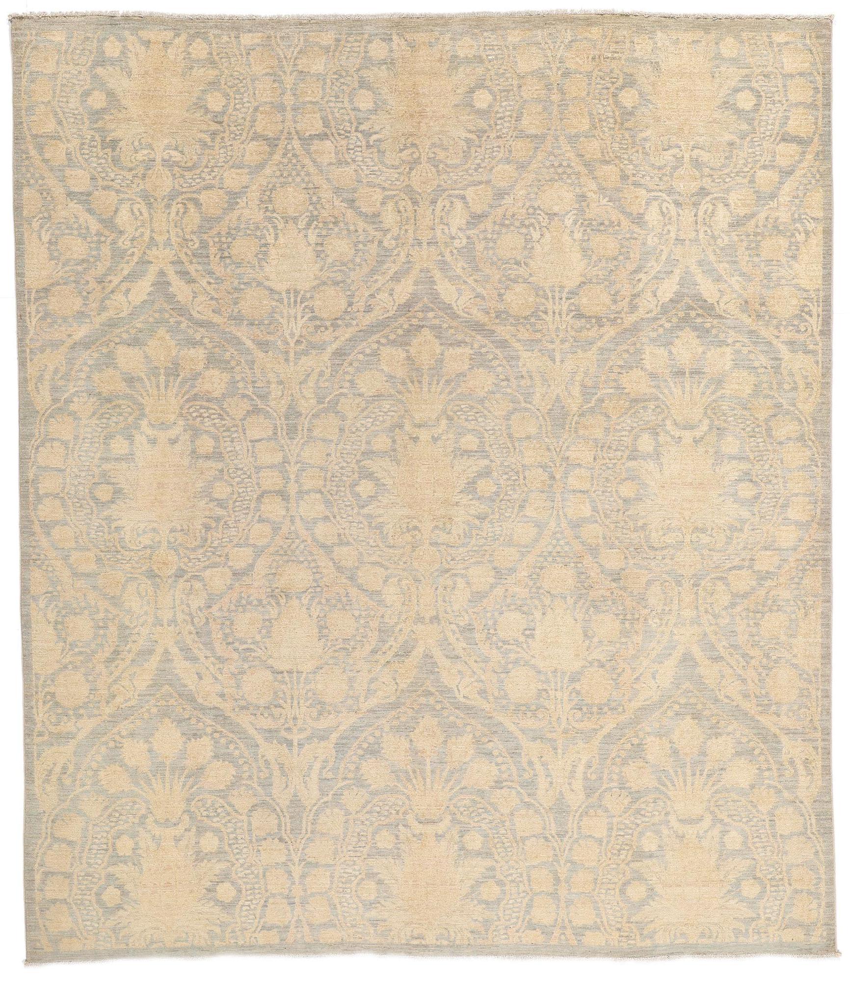 Contemporary Ikat Damask Rug For Sale