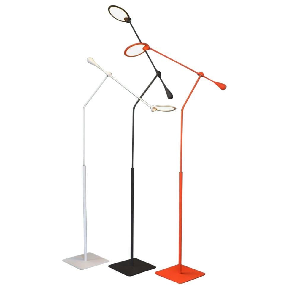 Light and Contrast, Trapeze LED Floor Lamp, Orange For Sale