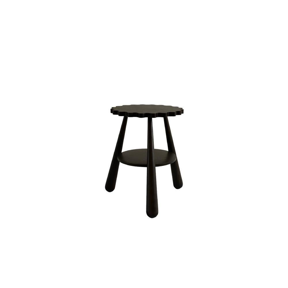 Light and Dwell Louis Wave Scalloped Side Table. A piece that captivates with its organic profile, wavy edge, and timeless charm. 

With handcrafted rounded oak legs, the Louis Side Table exudes a timeless quality that enhances any space. In