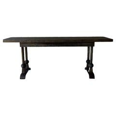Light and Dwell Wood Ruby Console Table with Ball Finial Detail