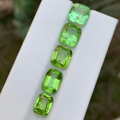 Light and Vivid Green Natural Peridot Cushion Cut 15.31 Ct Loose Gemstone Parcel