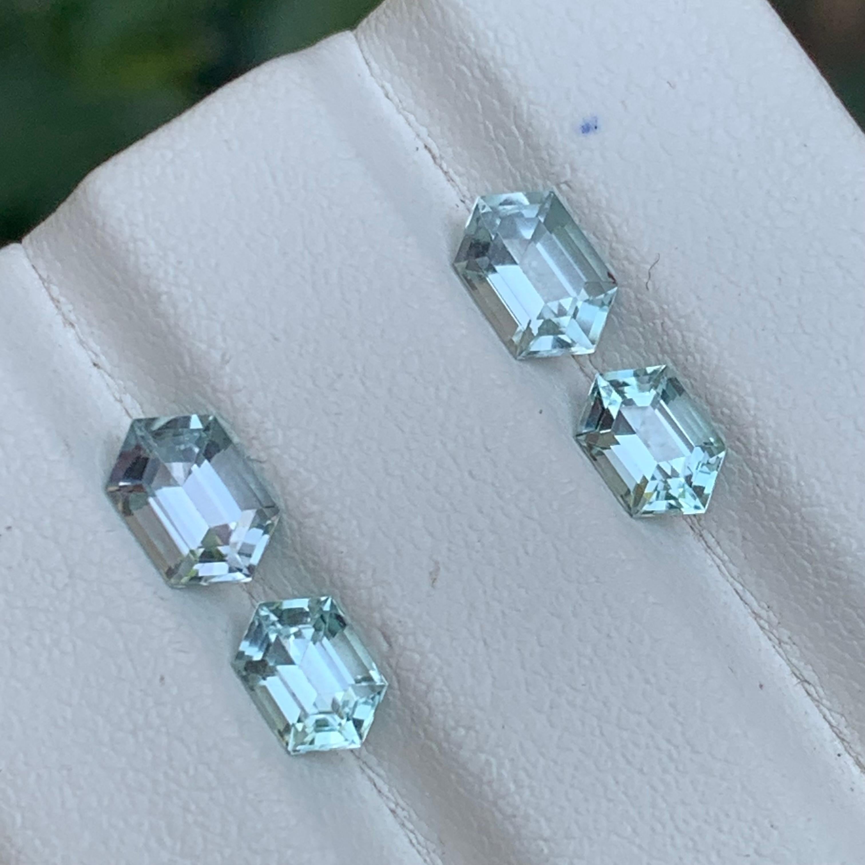 Light Aqua Sea-foam Natural Tourmaline Earrings Loose Gemstone Pairs 3.05 Carat in vendita 3