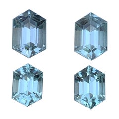 Pendientes de turmalina natural de color aguamarina claro Pares de gemas sueltas 3,05 quilates