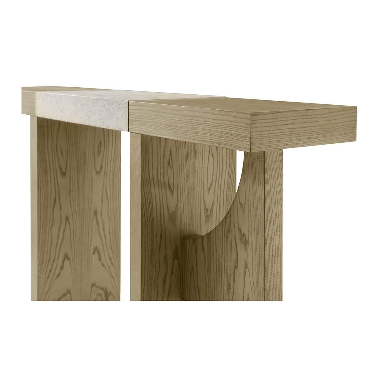 Contemporary Light Ash Modern Console For Sale