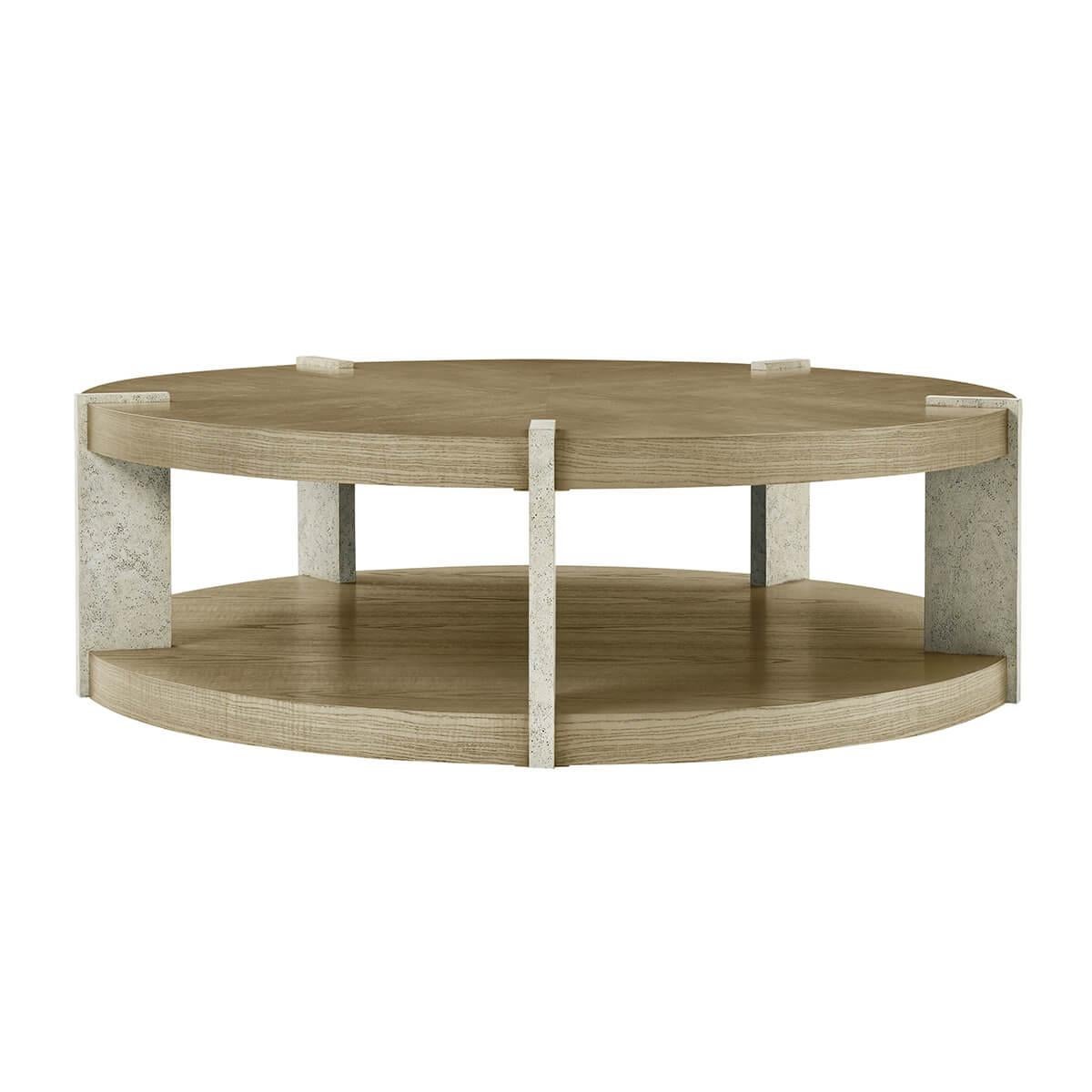round light wood coffee table
