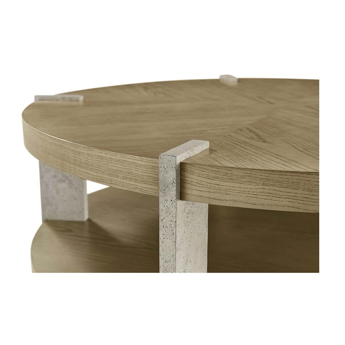 light wood coffee table round