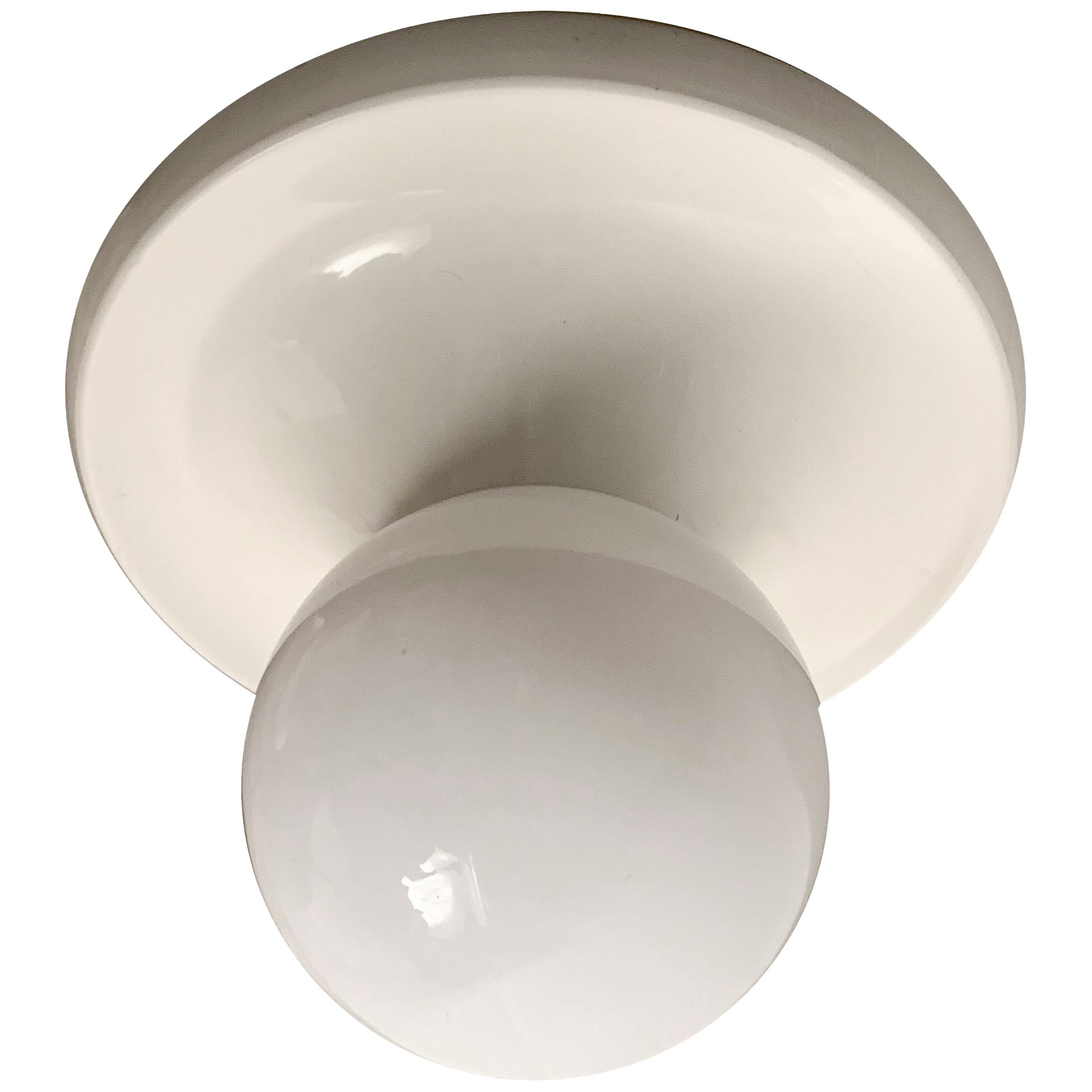  "Light Ball" by Castiglioni for Flos, wall or ceiling lamp. White Italy 1960s