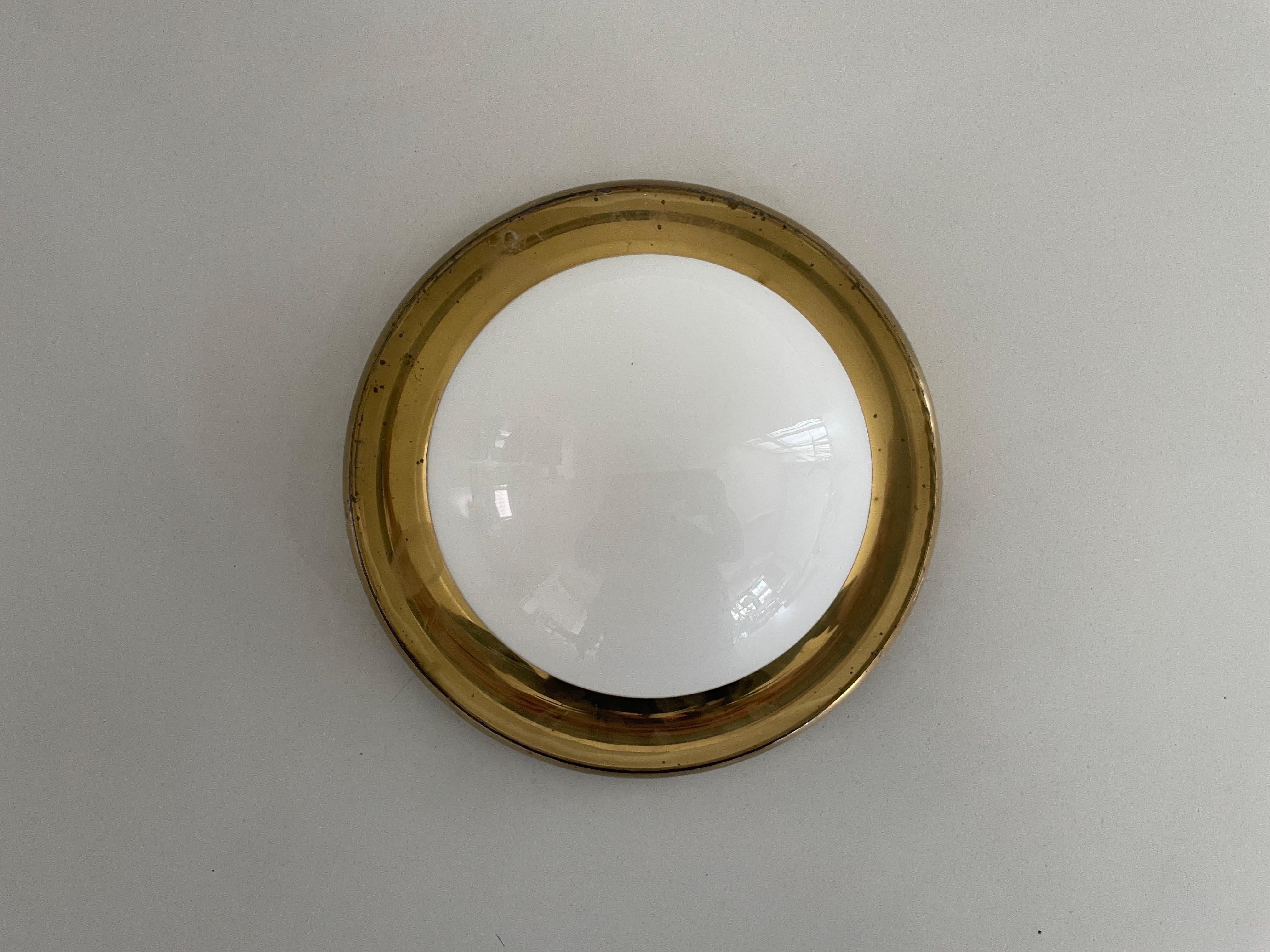 Deckenleuchte „Lichtkugel“ von A. Castiglioni & P. Giacomo für Flos, 1960er Jahre, Italien (Messing) im Angebot