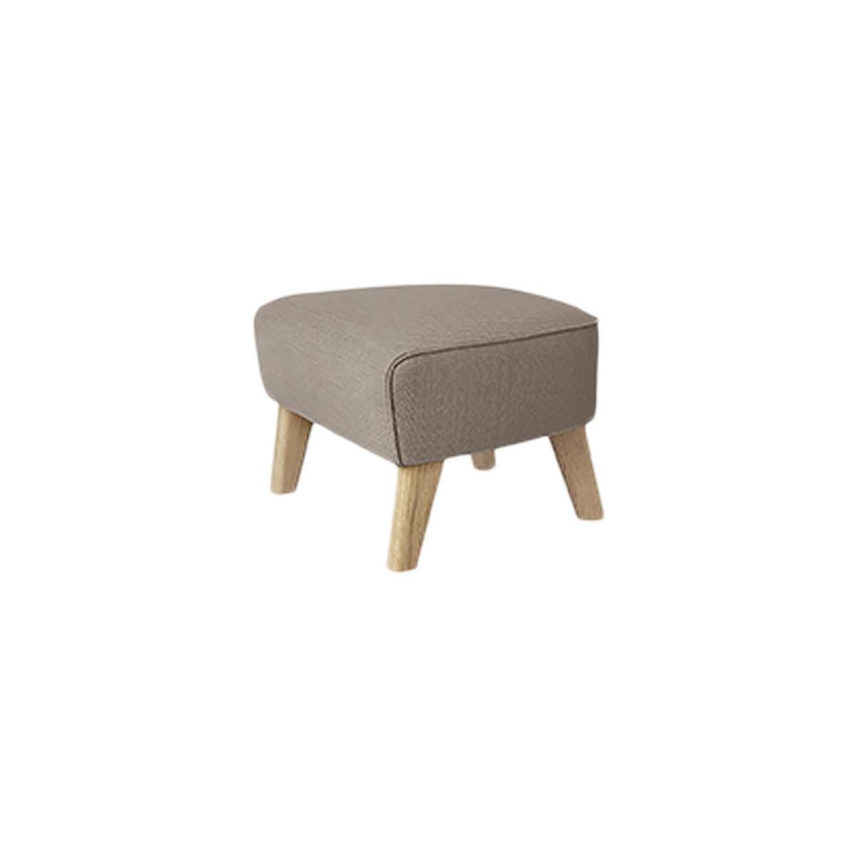Light beige and natural oak raf simons vidar 3 my own chair footstool by Lassen.
Dimensions: W 56 x D 58 x H 40 cm 
Materials: Textile
Also available: Other colors available

The My Own Chair Footstool has been designed in the same spirit as