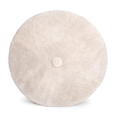 Cuscino da terra rotondo oversize in shearling in Dune di Moses Nadel