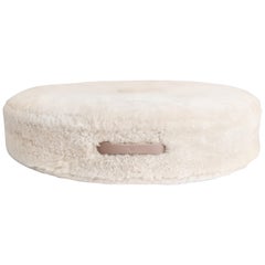 Stacking Floor Cushion 30" in Dune Shearling by Moses Nadel