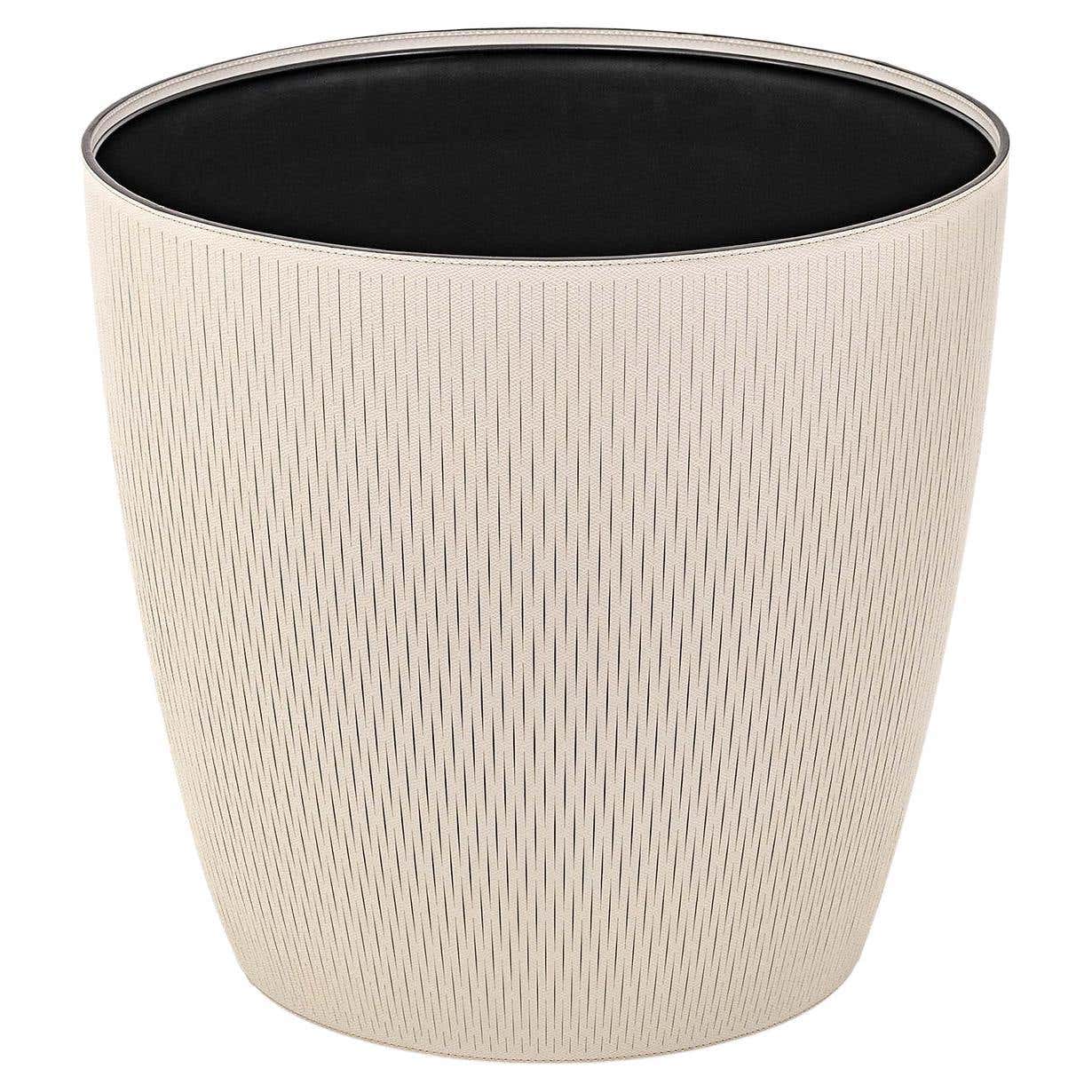 Light Beige Silvy Flower Pot For Sale at 1stDibs