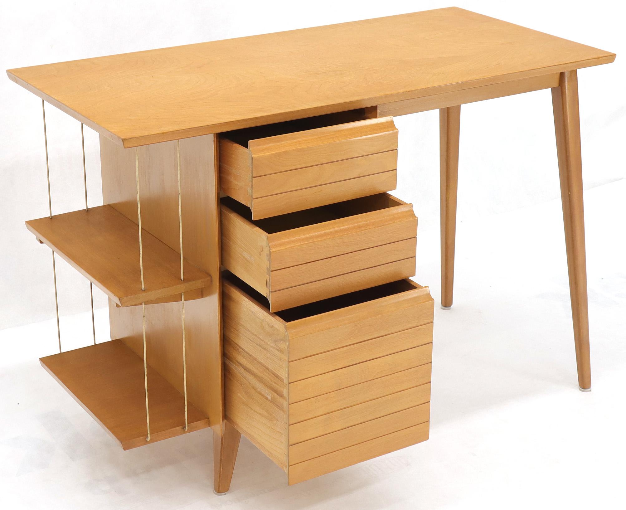 desk with bookcase and drawers