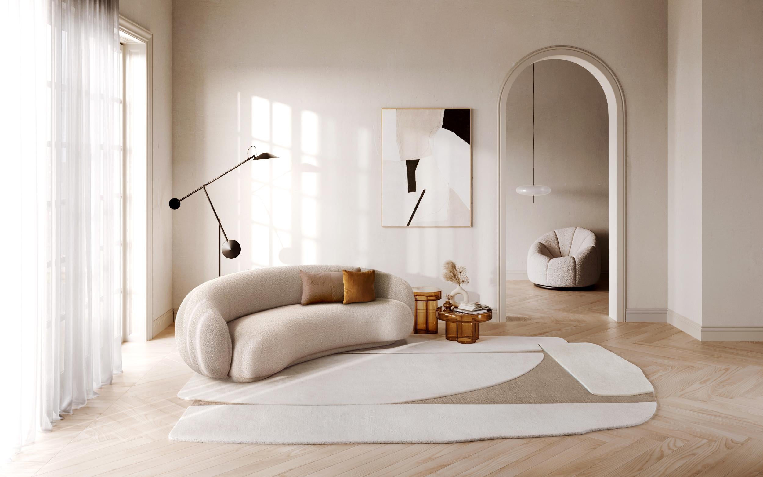 Tapis Twiggy 300 bleu clair par Mohebban en vente 1