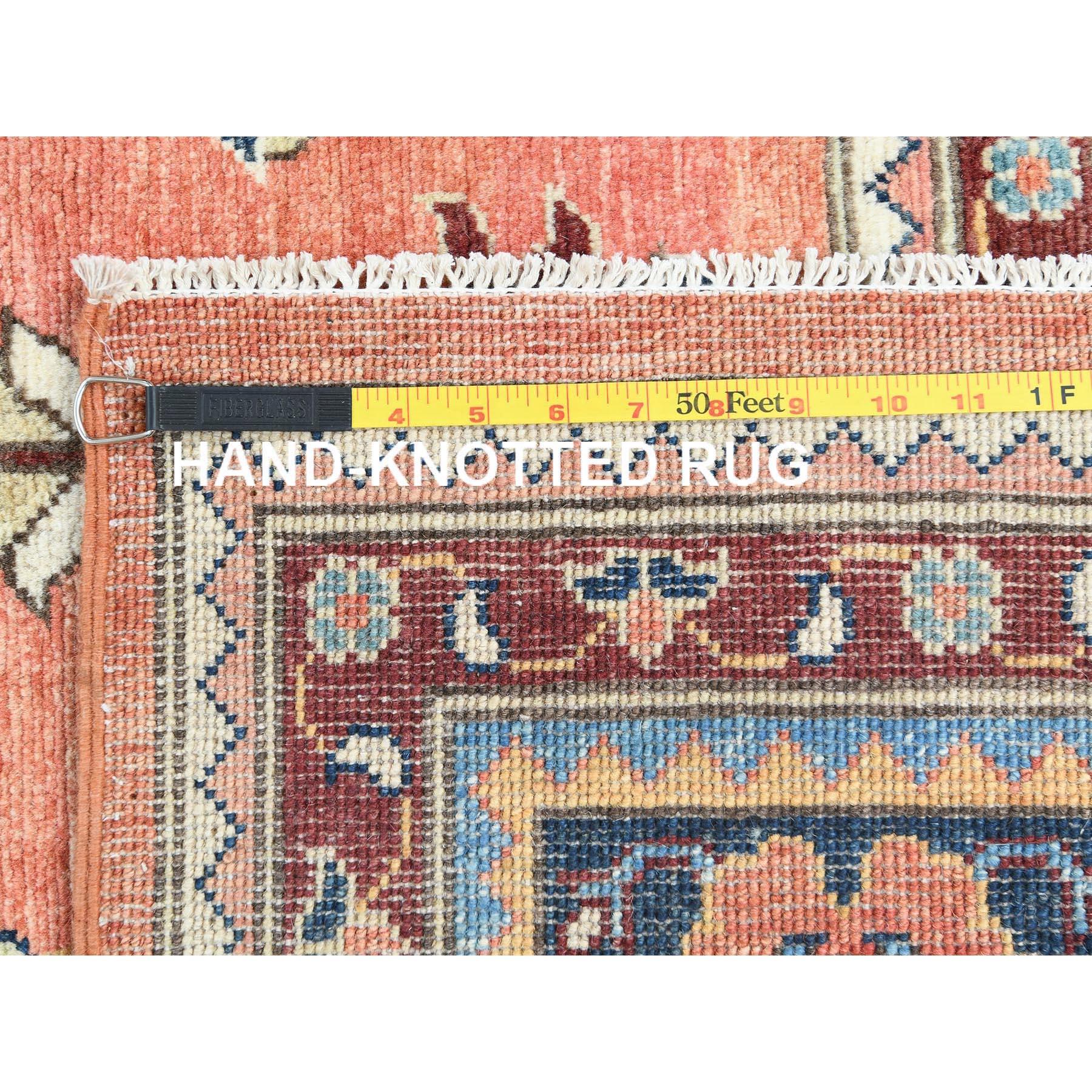Tapis Peshawar bleu clair noué à la main avec motif Serapi Heriz 9'x11'10