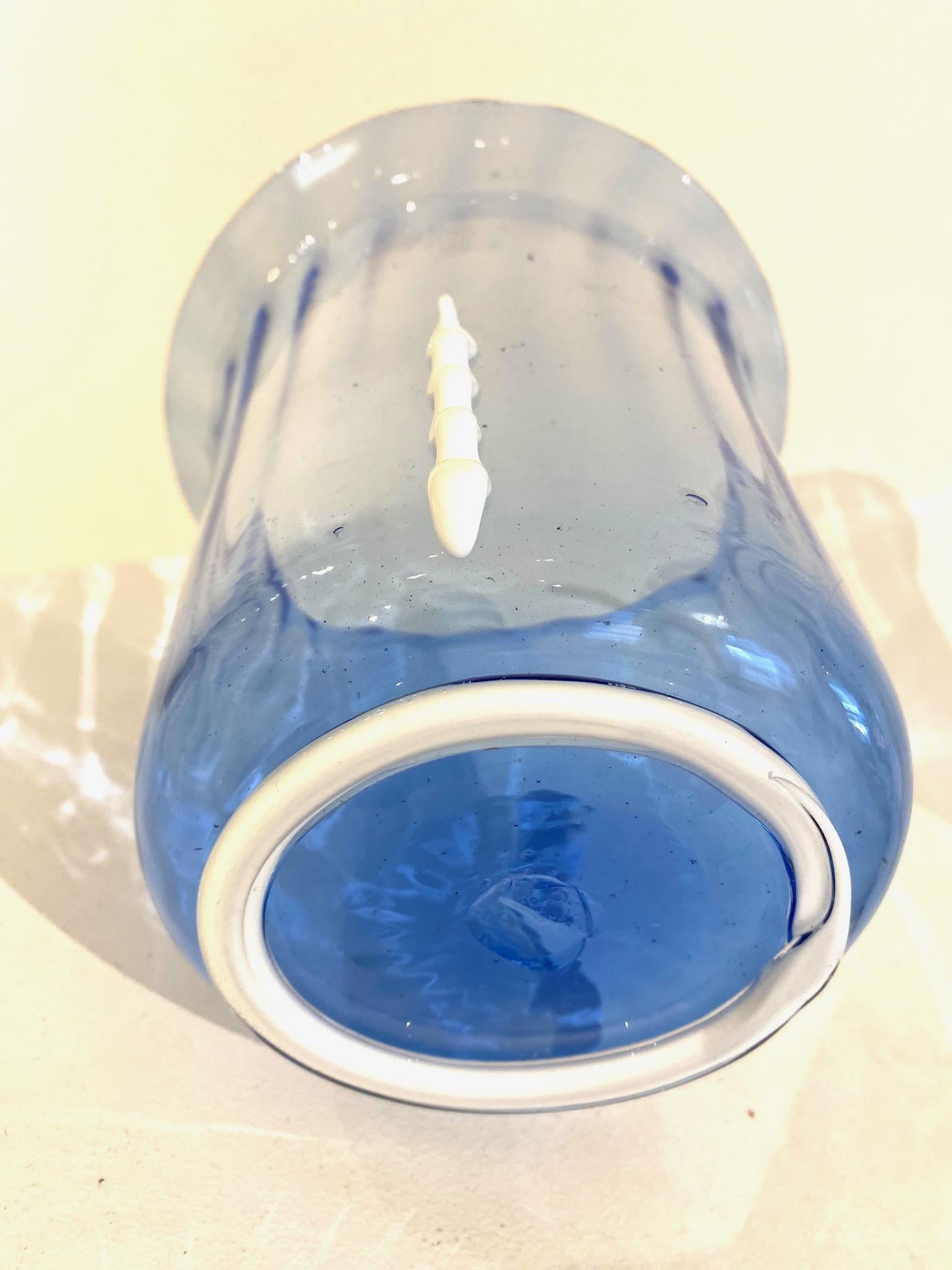 Light Blue and White Murano Glass Vase 5