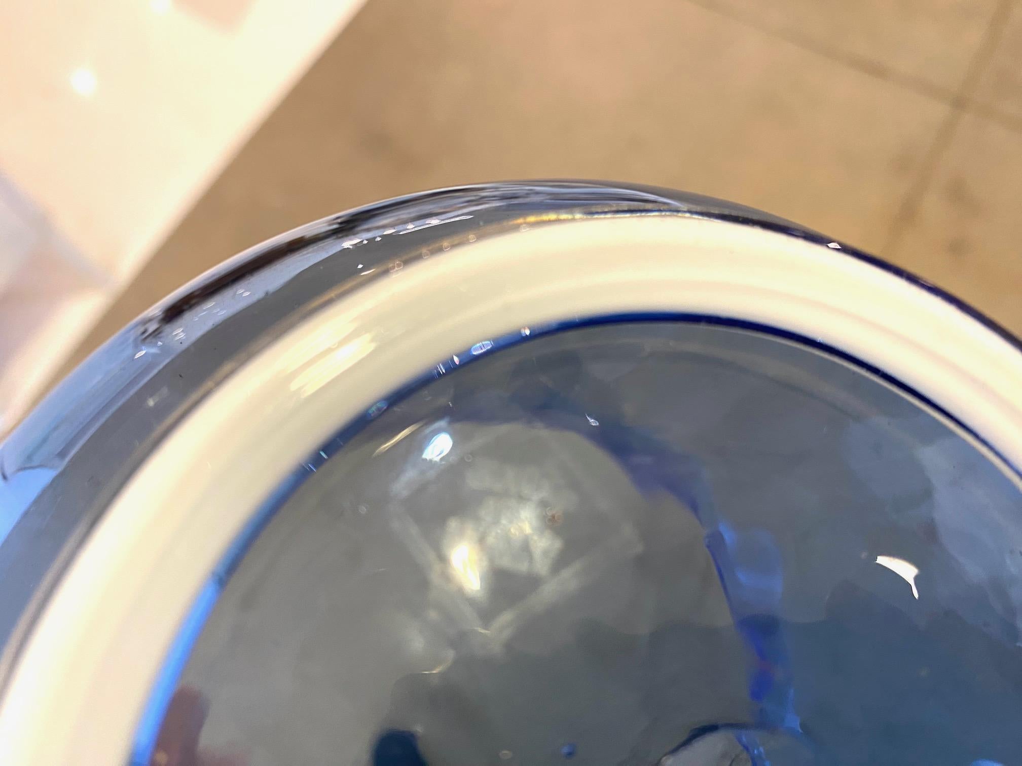 Light Blue and White Murano Glass Vase 7