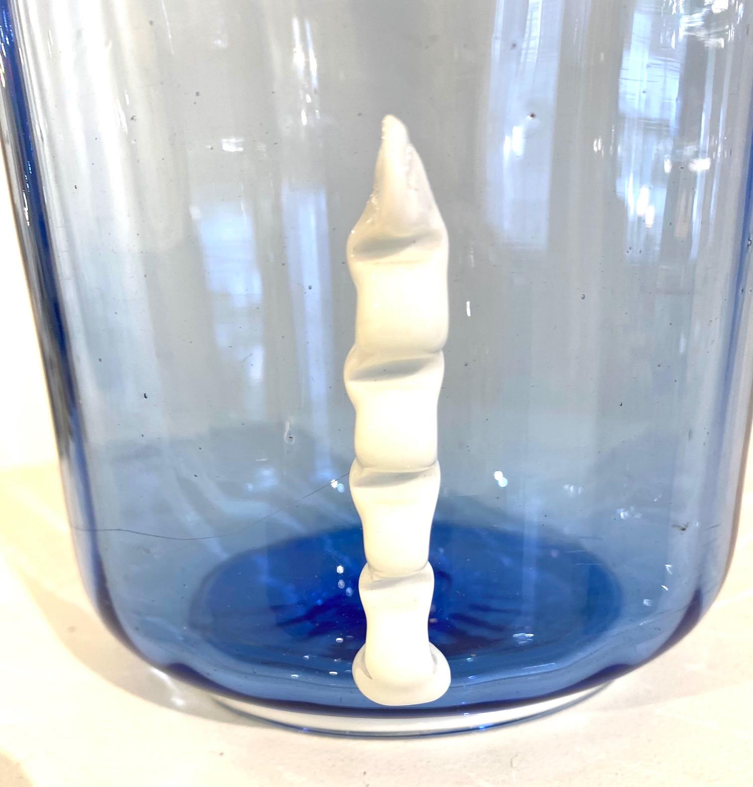 Light Blue and White Murano Glass Vase 1