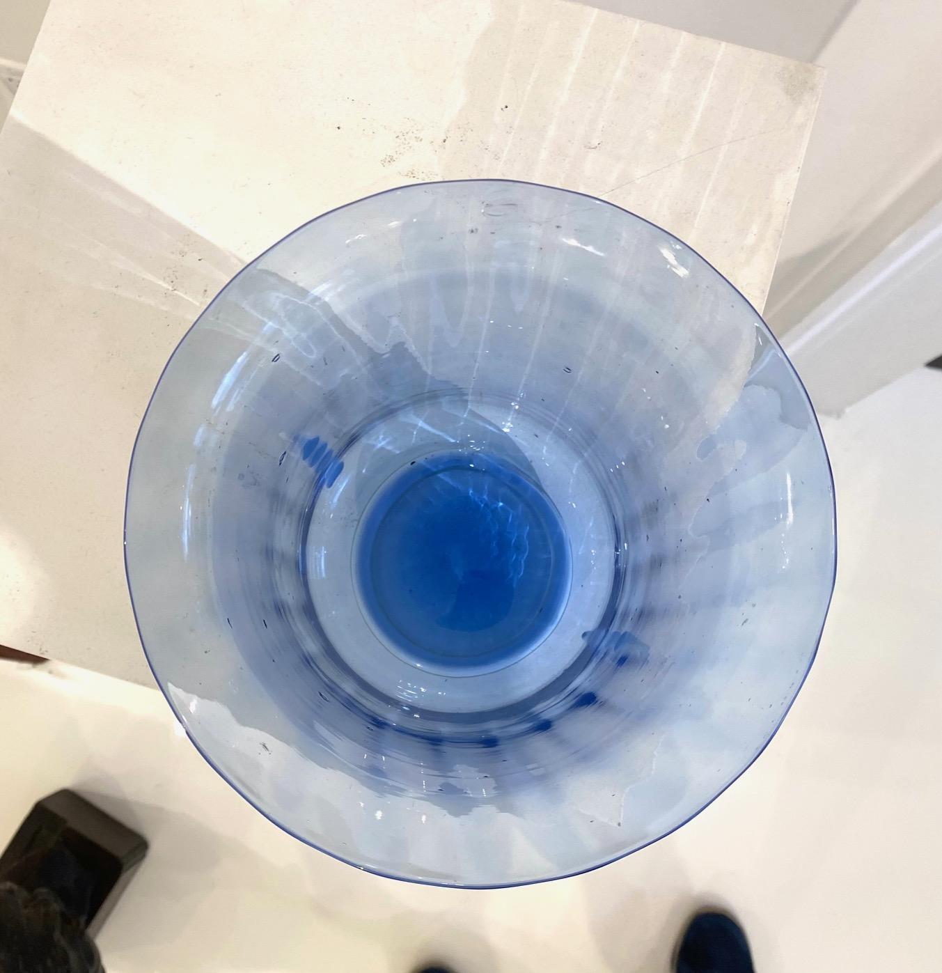 Light Blue and White Murano Glass Vase 3