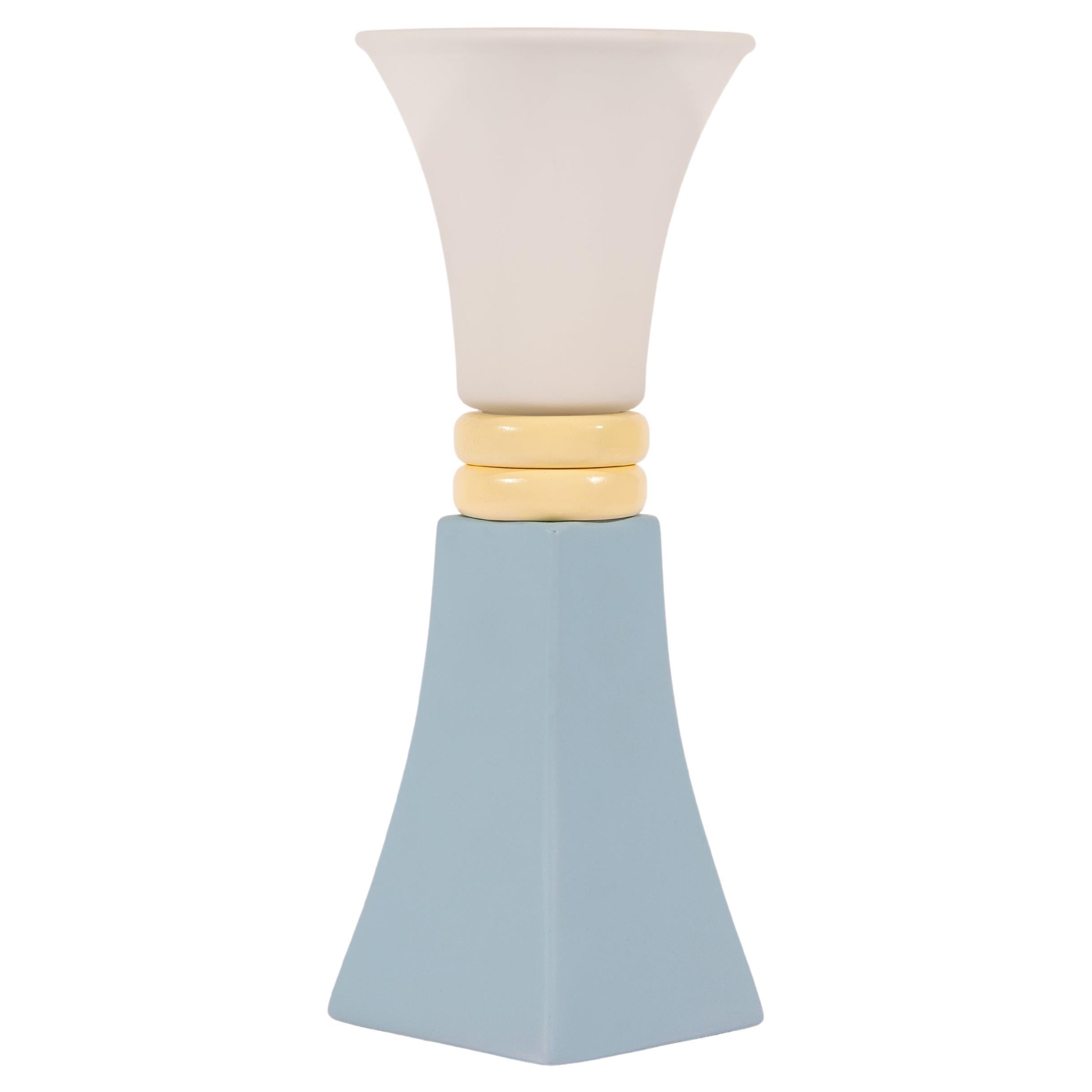 Light Blue and Yellow Unique Contemporary Table Lamp by Nusprodukt For Sale