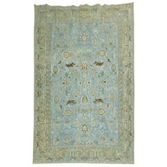 Light Blue Animal Persian Tabriz Rug