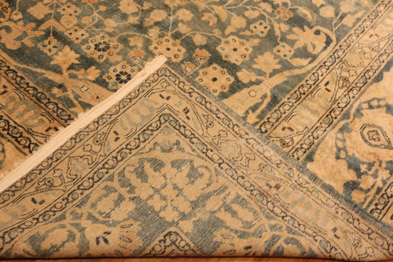 Light Blue Antique Persian Khorassan Area Rug. Size: 11 ft 4 in x 20 ft 6 in For Sale 4