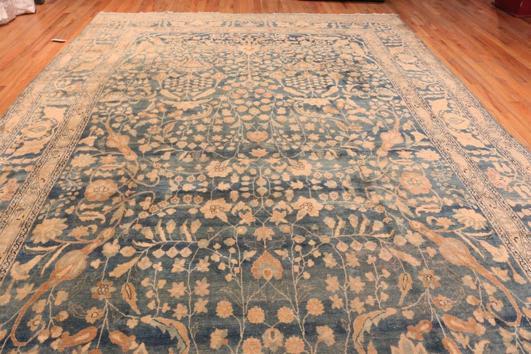 20th Century Light Blue Antique Persian Khorassan Area Rug. Size: 11 ft 4 in x 20 ft 6 in For Sale