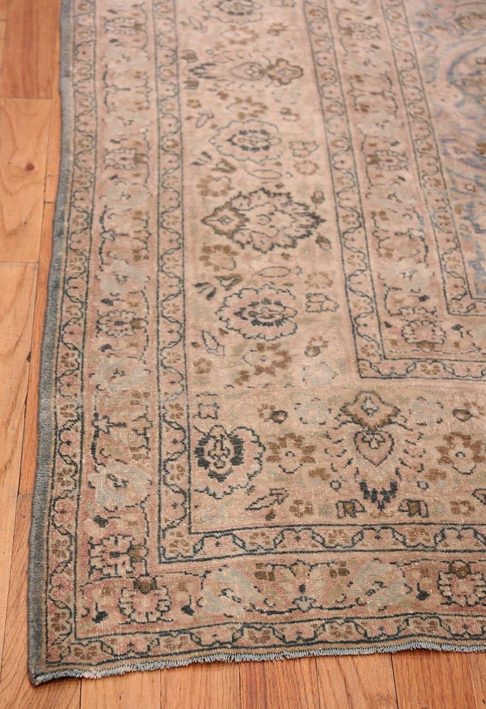 20th Century Light Blue Antique Persian Khorassan Rug. Size: 10 ft 2 in x 13 ft