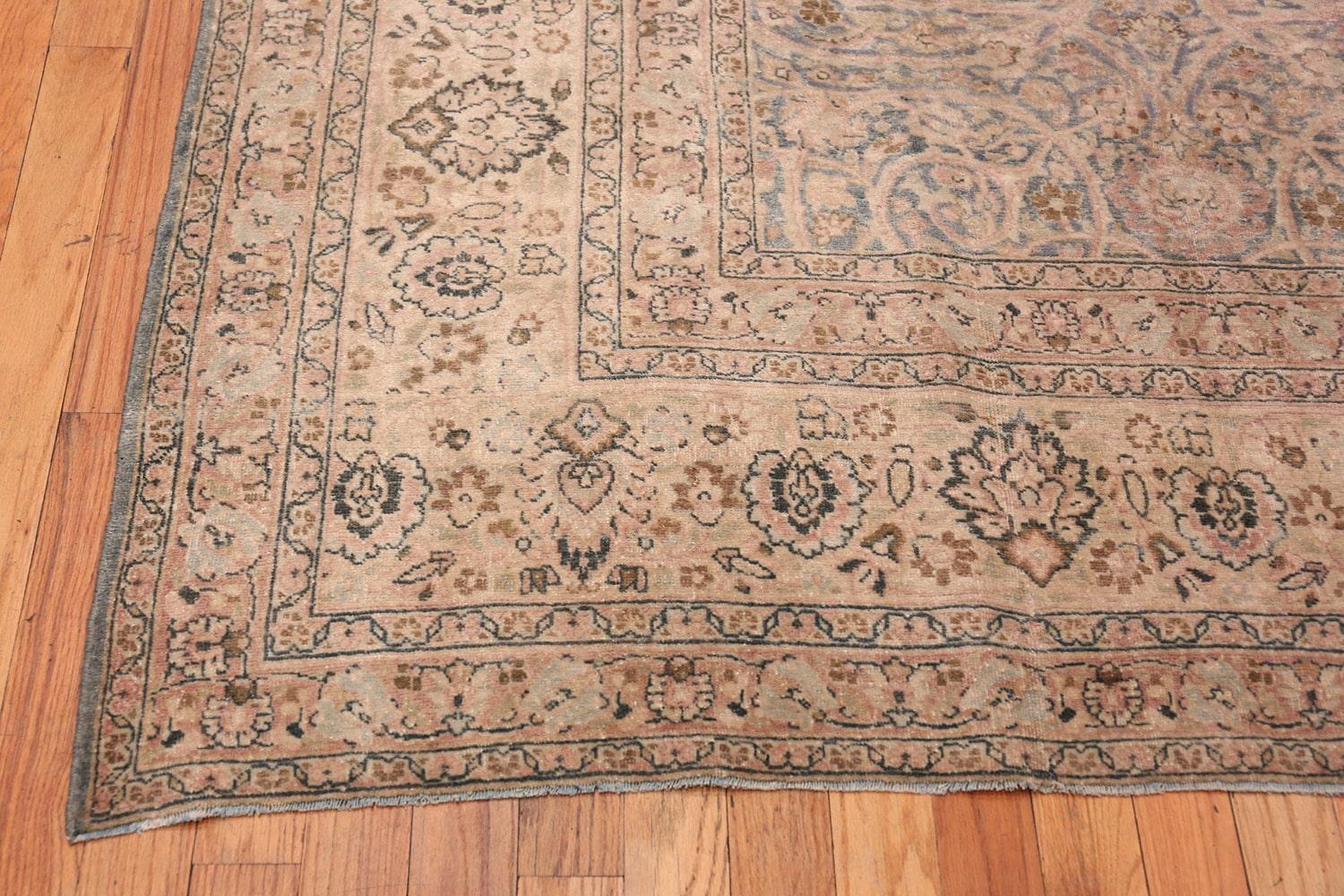 Wool Light Blue Antique Persian Khorassan Rug. Size: 10 ft 2 in x 13 ft