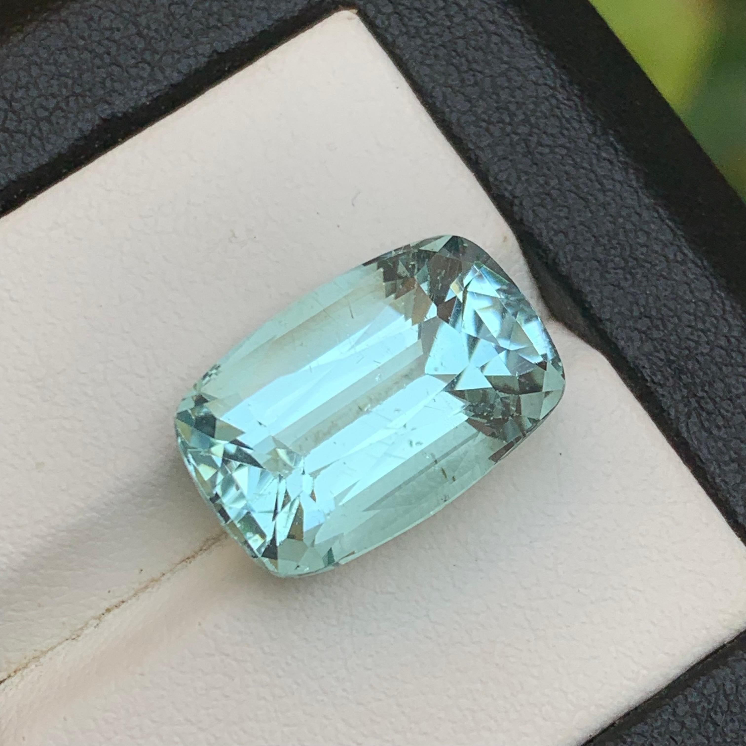 Aguamarina Azul Claro 12,56 qt Piedra natural suelta con talla cojín-Joyería Corte cojín en venta