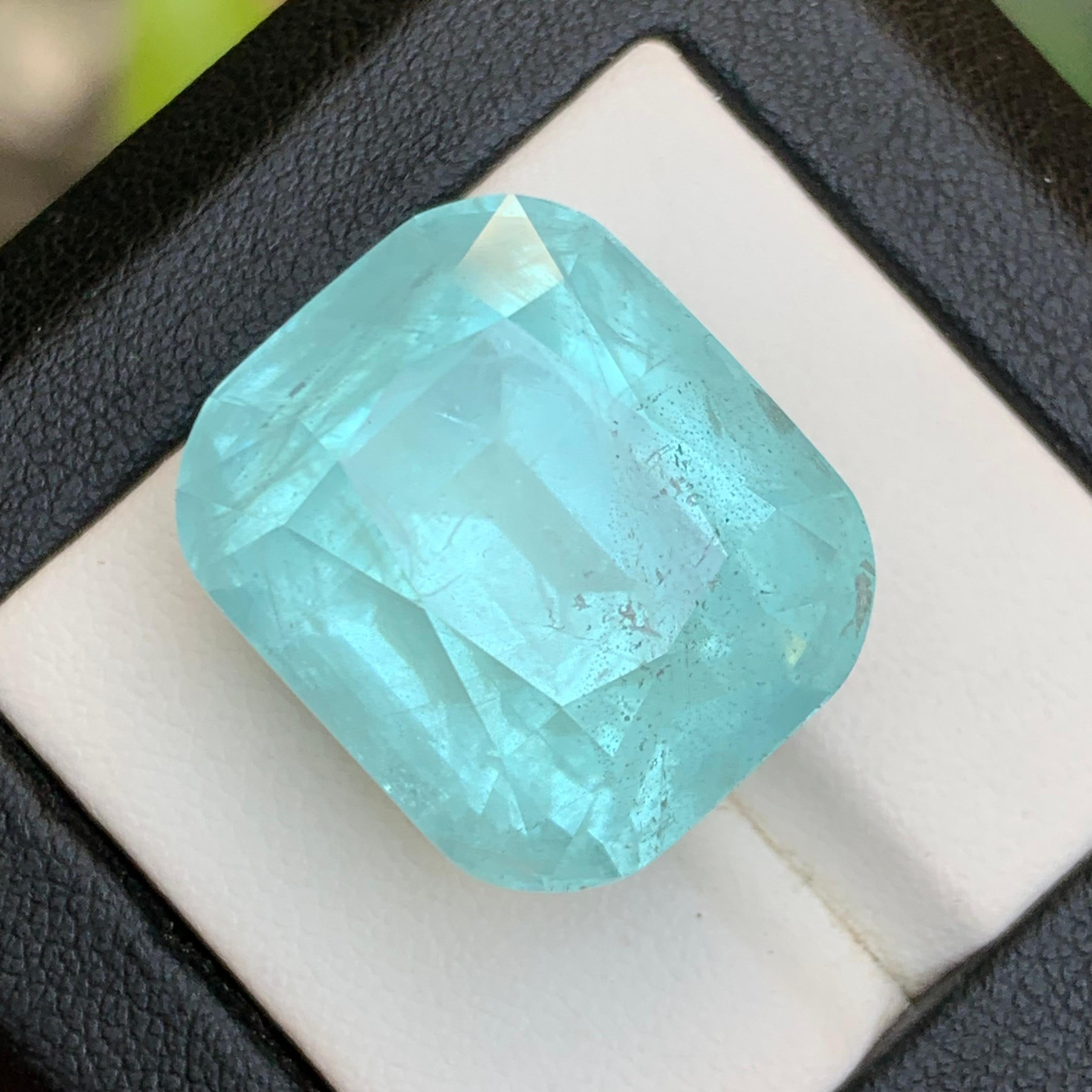 Azul claro Aguamarina 51,08 qt Piedra natural suelta talla cojín para colgante en venta 7