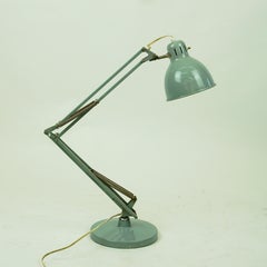 Light Blue Architect Desk or Table Lamp L4 by Jac Jacobsen for Luxo Norway