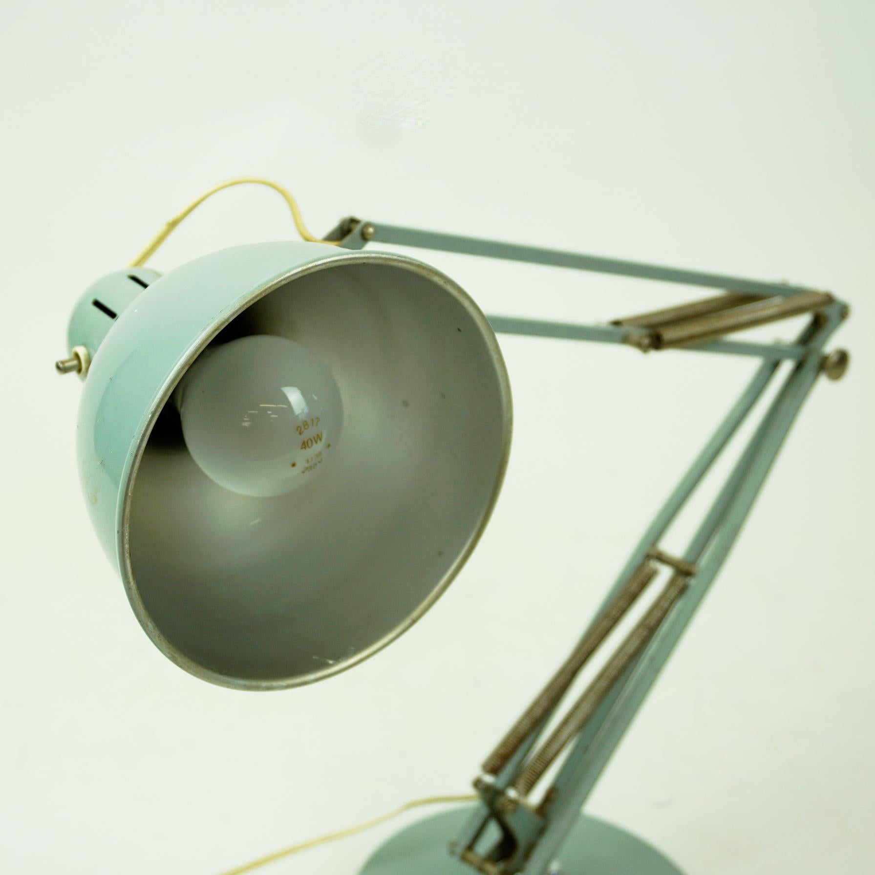 20th Century Light Blue Architect Desk or Table Lamp L4 by Jac Jacobsen for Luxo Norway