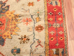 Arts and Crafts Antique Turkish Oushak Rug.5 ft 5 in x 11 ft