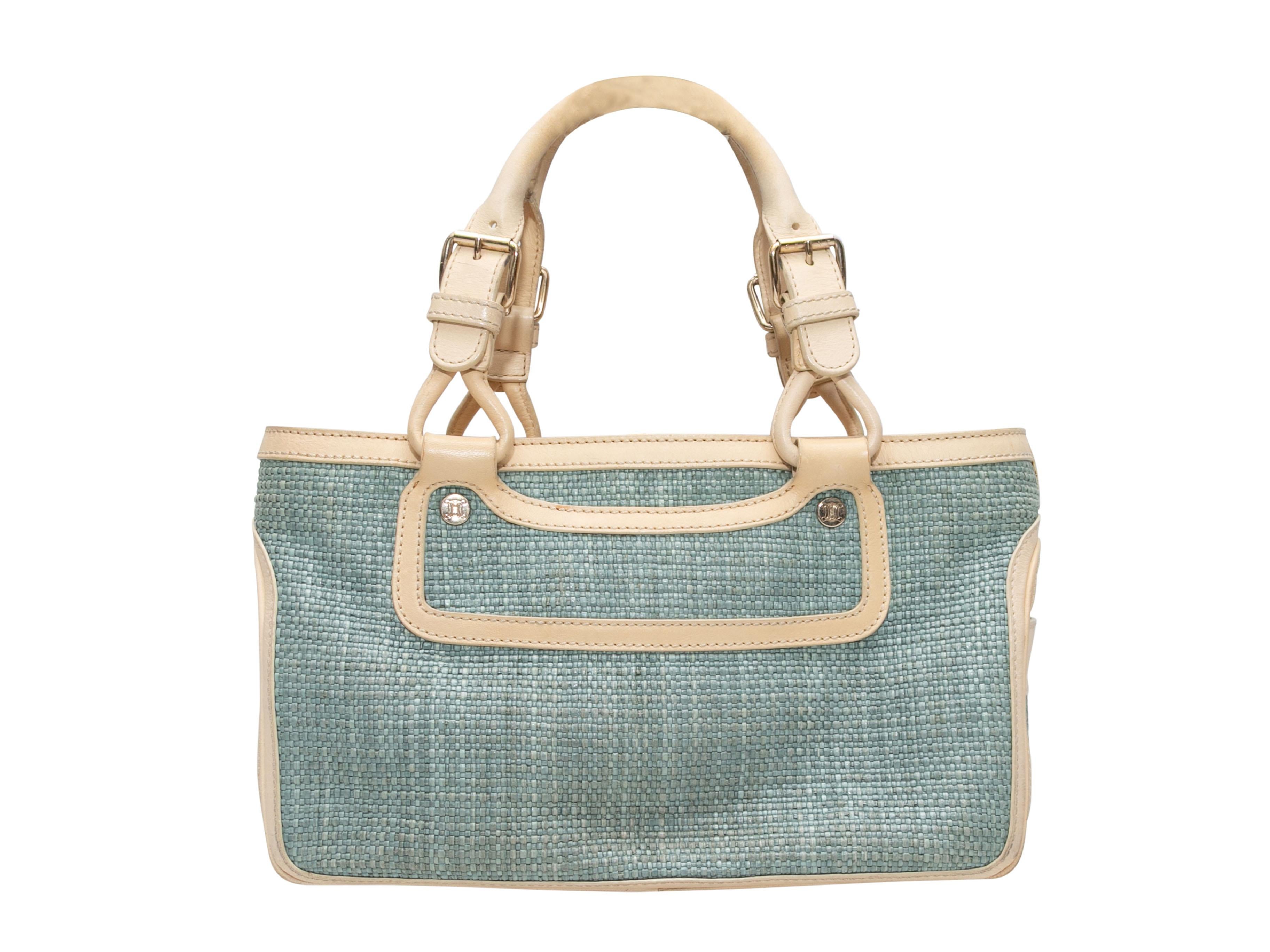 Gray Light Blue & Beige Celine Boogie Handbag For Sale