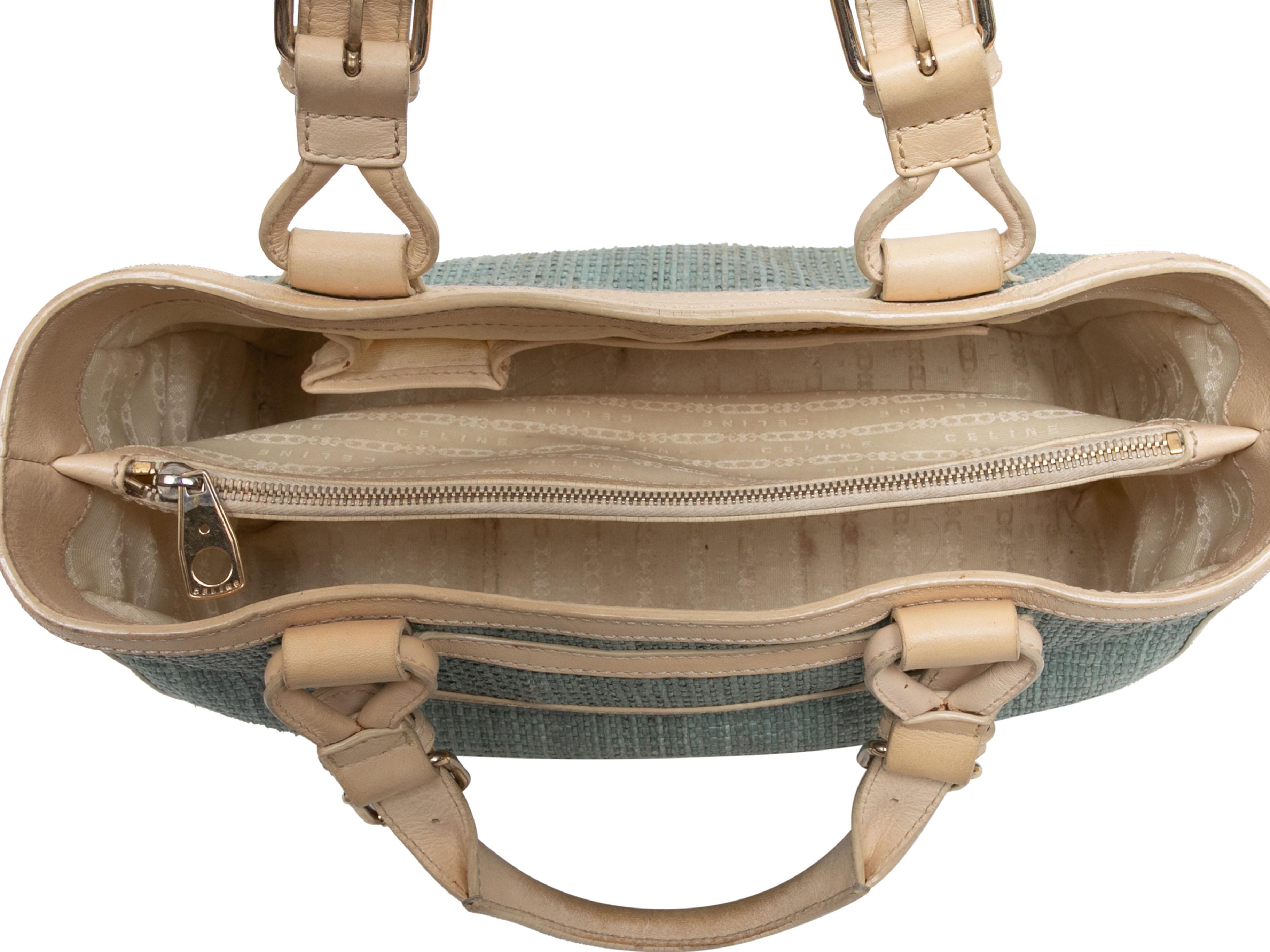 Women's Light Blue & Beige Celine Boogie Handbag For Sale