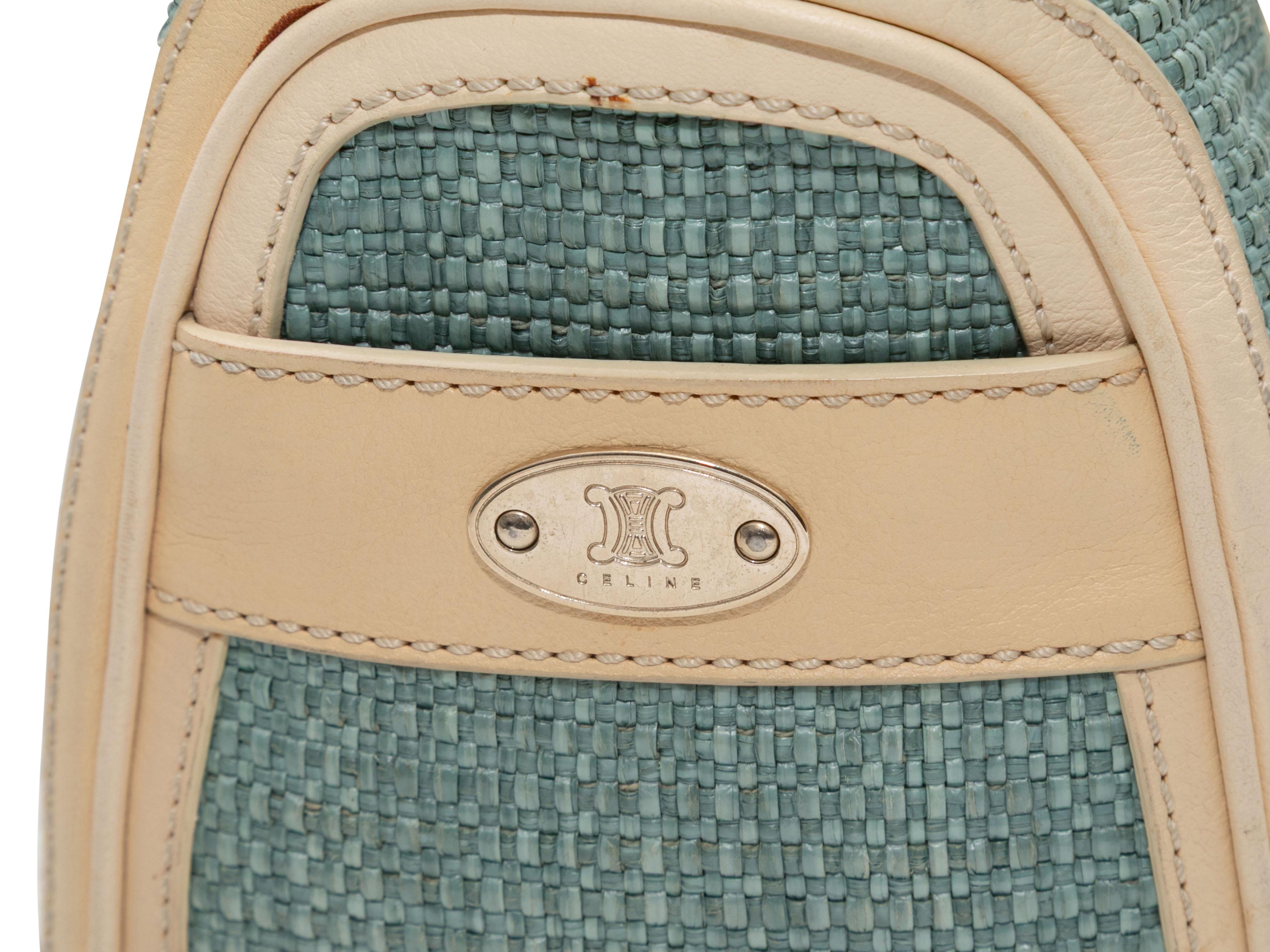 Light Blue & Beige Celine Boogie Handbag For Sale 1