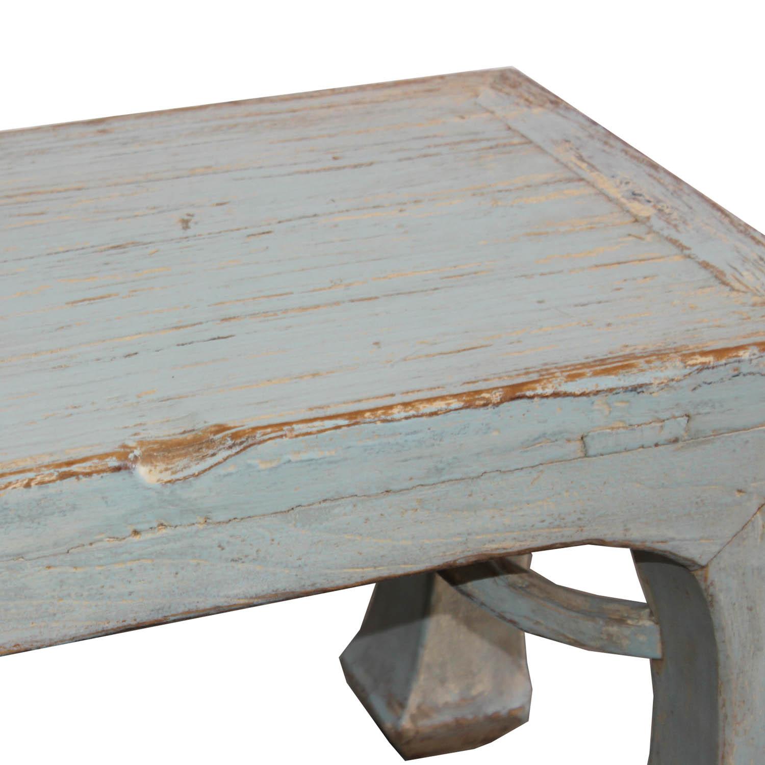 Early 20th Century Light Blue Bench