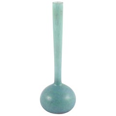 Light Blue Berluze Art Deco Vase by Delatte, France, 1920s