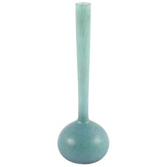 Vase Art déco Berluze bleu clair de Delatte:: France:: années 1920