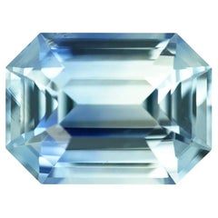 Light Blue Bi-Colour Sapphire 2.49 Ct Emerald Cut Natural Unheated