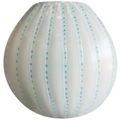 Light Blue Blown Glass Vase