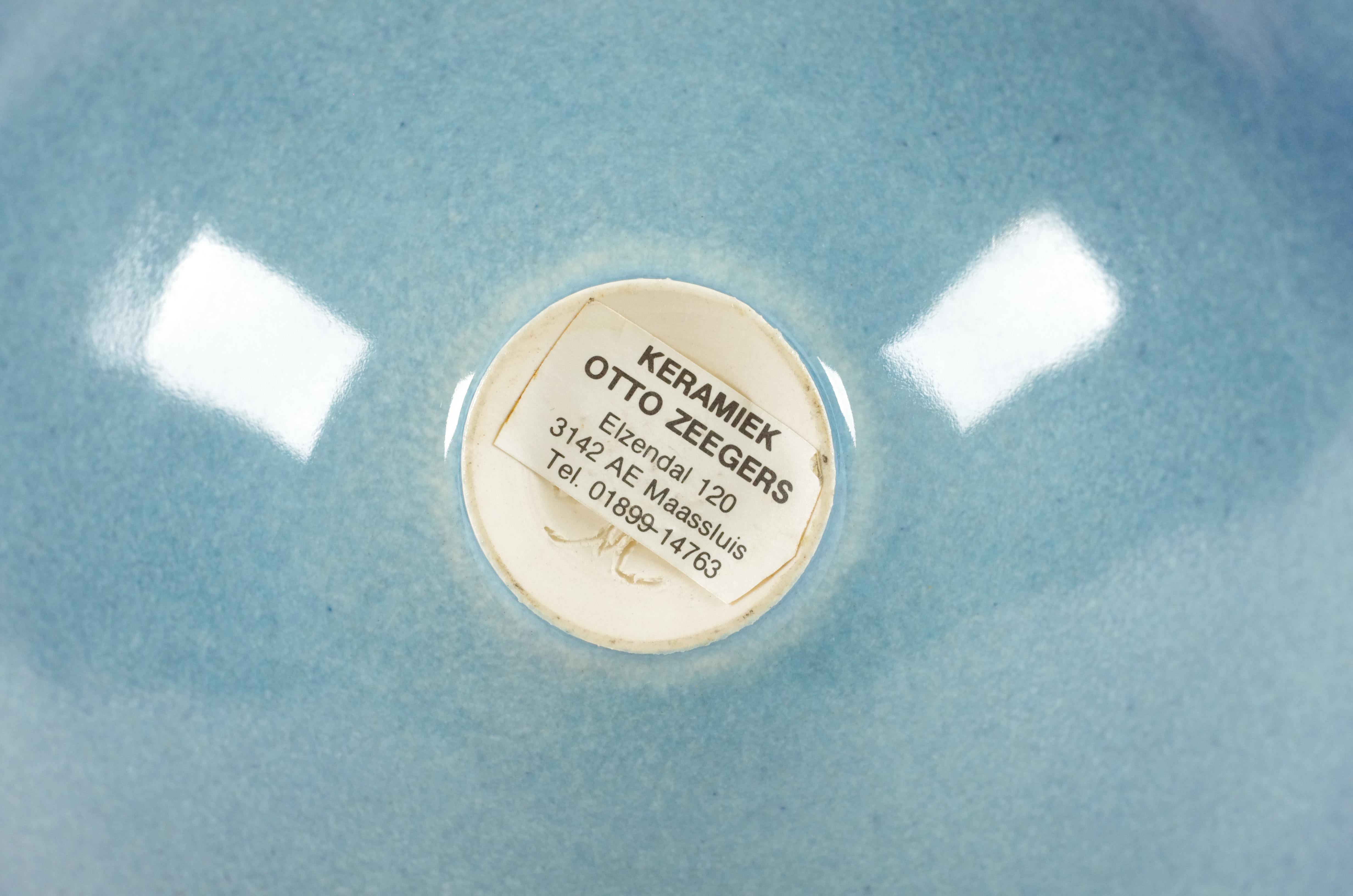 20th Century Light blue bowl - Otto Zeegers For Sale