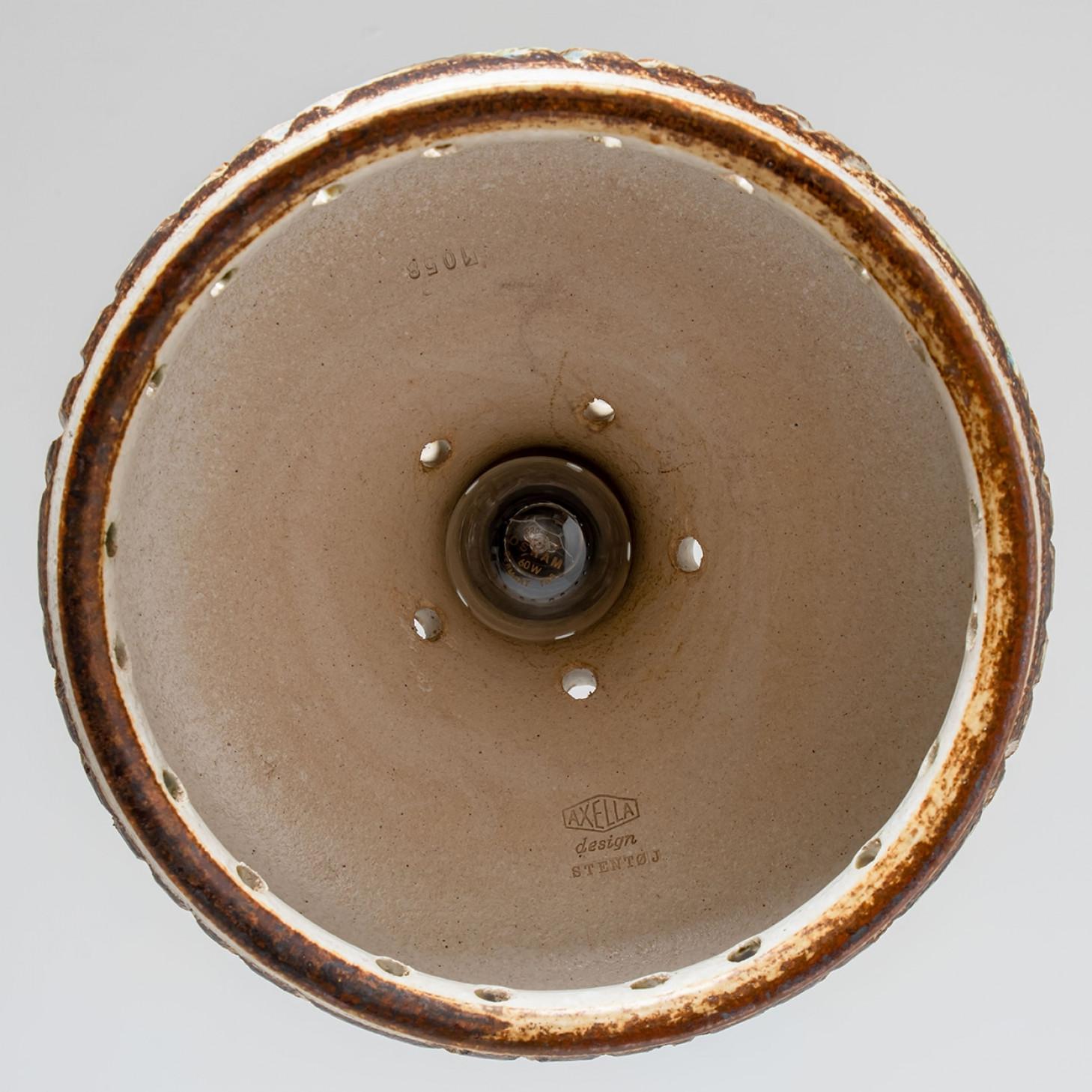 Light Blue Ceramic Pendant Light, Denmark, 1970 For Sale 2
