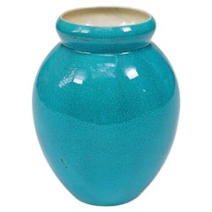 Jarrón de cerámica azul claro de Boch