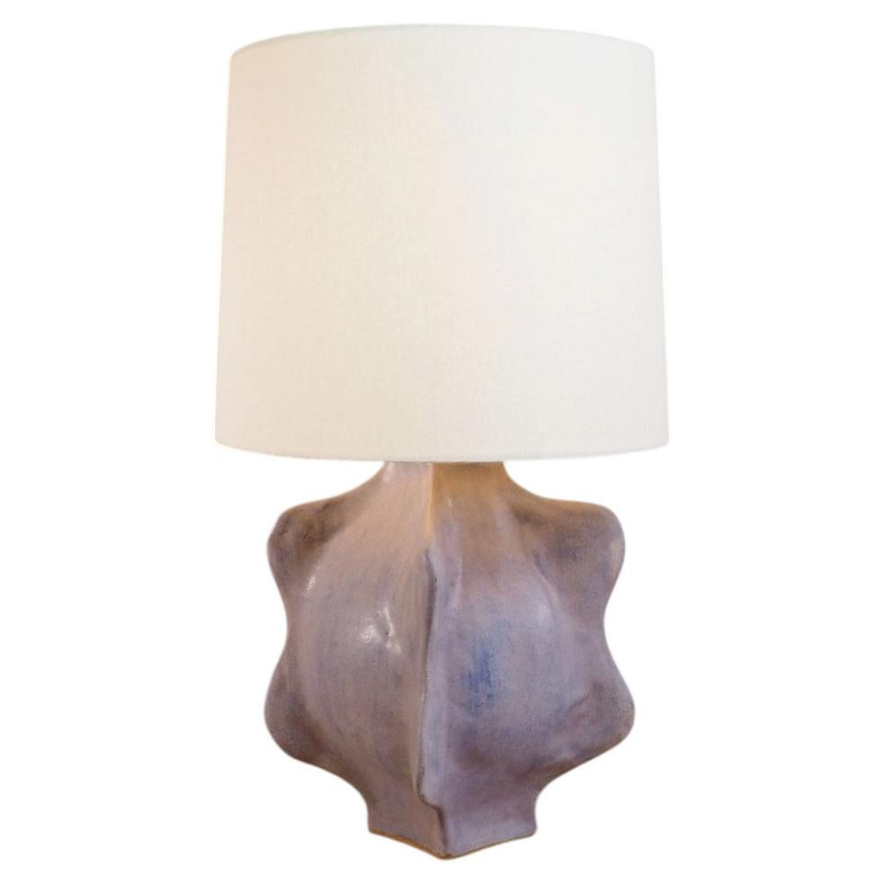 Hellblaue Cereus Lampe (Medium) von Nani Goods Zeitgenössische Kaktuslampe aus Keramik im Angebot