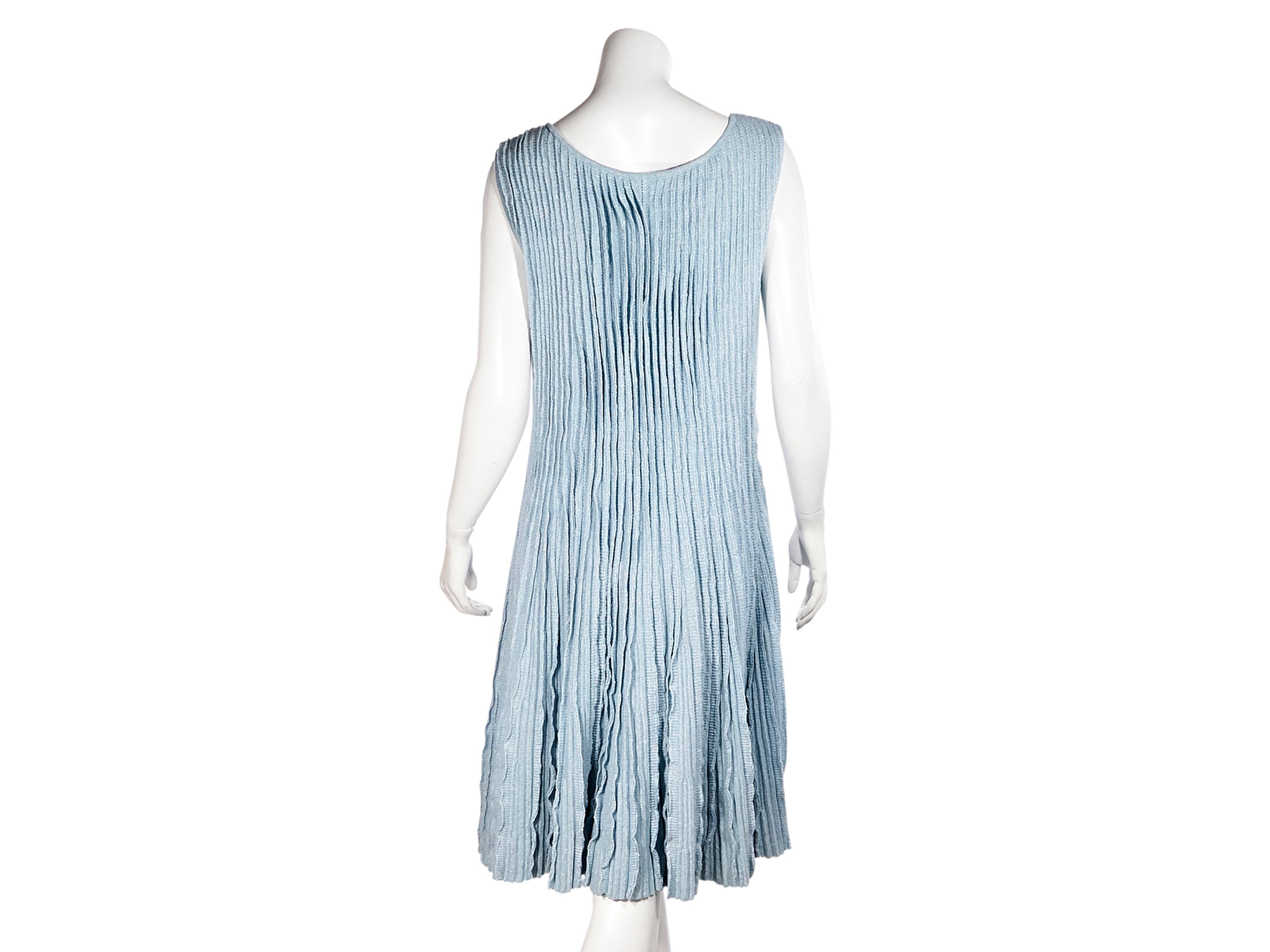 Light Blue Chanel Knit Tank Dress In Good Condition In New York, NY
