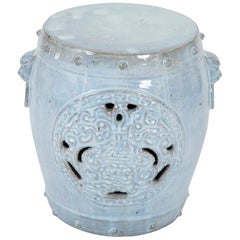 Light Blue Chinese Garden Seat