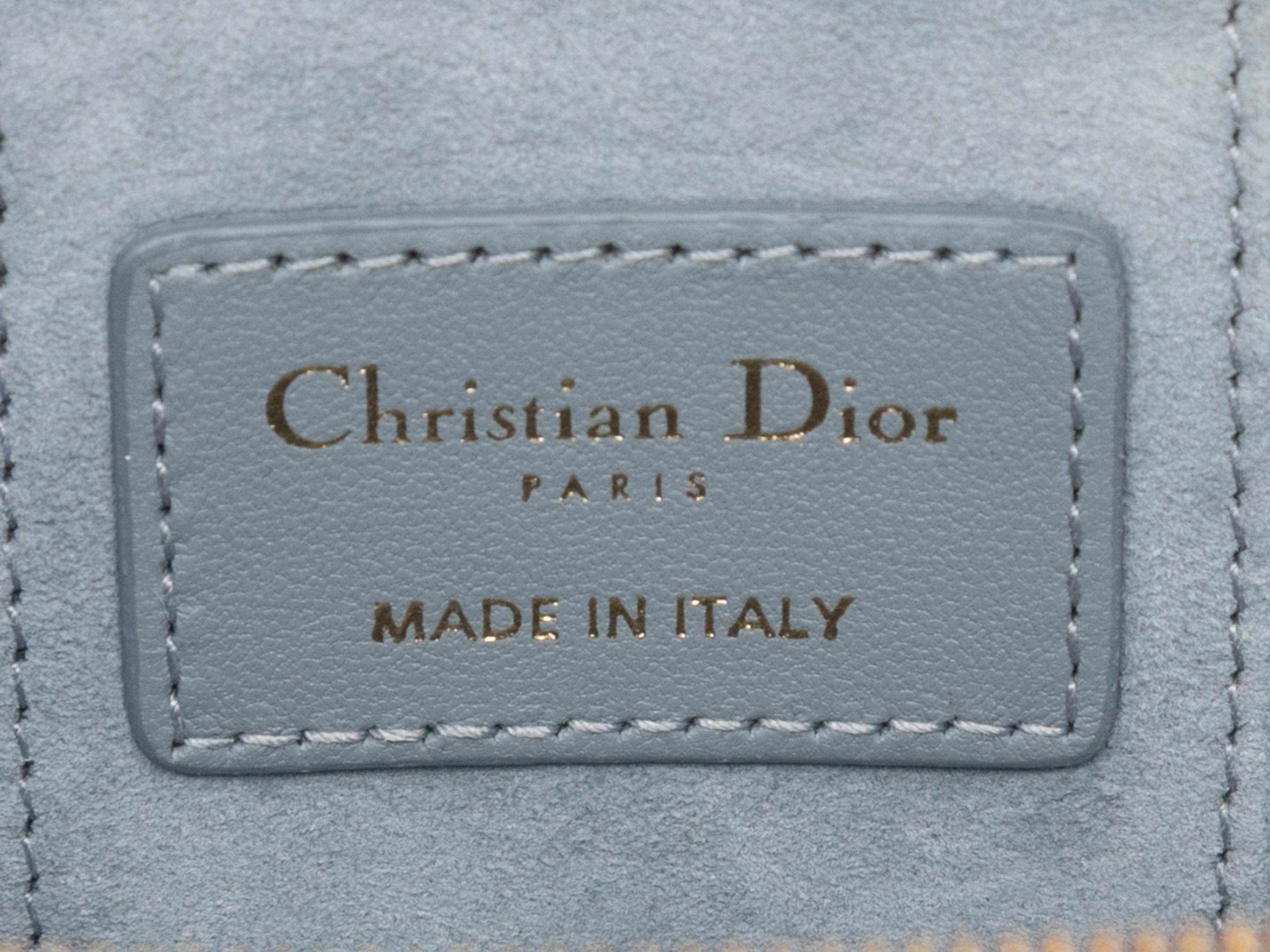 Light Blue Christian Dior Micro Lady Dior Cannage Vanity Case 1